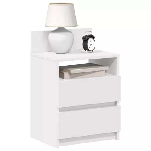 vidaXL 2 db fehér éjjeliszekrény 2 fiókkal 40x33x60 cm