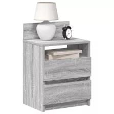   vidaXL 2 db szürke sonoma színű éjjeliszekrény 2 fiókkal 40x33x60 cm