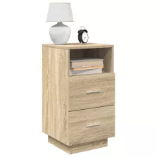   vidaXL 2 db sonoma tölgy színű éjjeliszekrény 2 fiókkal 36x36x68 cm