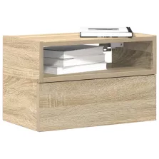   vidaXL sonoma tölgy színű falra szerelhető éjjeliszekrény 45x26x28,5cm