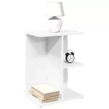 vidaXL fehér szerelt fa ágy melletti asztal 46,5x29x61 cm