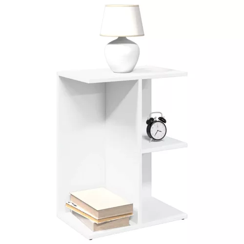 vidaXL fehér szerelt fa ágy melletti asztal 46,5x29x61 cm