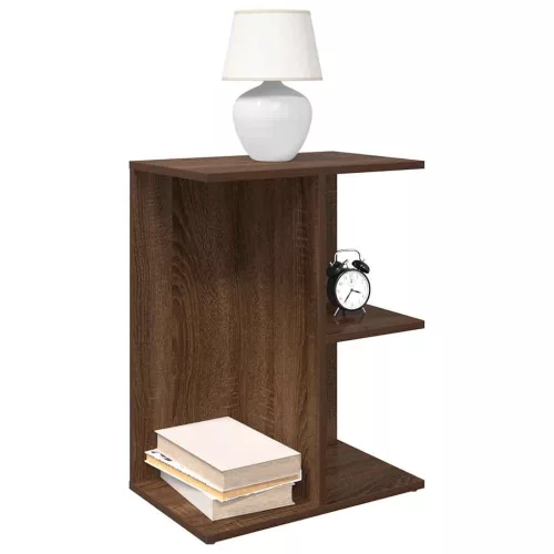 vidaXL éjjeliszekrények 2 db barna tölgy gépi úton előállított fa