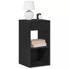 vidaXL éjjeliszekrény fiókkal fekete tölgy 35x34x66,5 cm