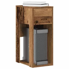   vidaXL Számítógépes toronyállvány fiókkal régi fa 30x44x74 cm