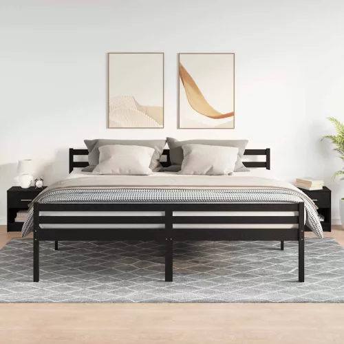 vidaXL 2 db fekete éjjeliszekrény fiókkal 39x28x41 cm