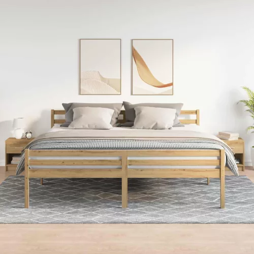 vidaXL 2 db kézműves tölgy színű éjjeliszekrény fiókkal 39x28x41 cm