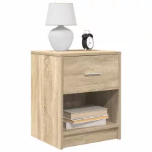   vidaXL 2 db sonoma tölgy színű éjjeliszekrény fiókkal 40x34x50 cm