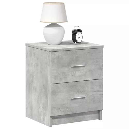 vidaXL 2 db betonszürke éjjeliszekrény 2 fiókkal 40x36x50 cm