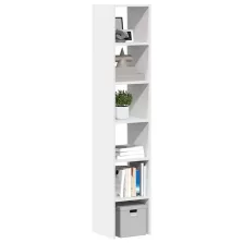   vidaXL 2 db fehér színű szerelt fa könyvespolcok halmozható 30x30x80cm