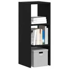  vidaXL fekete tölgy szerelt fa könyvespolc halmozható 30 x 30 x 80 cm
