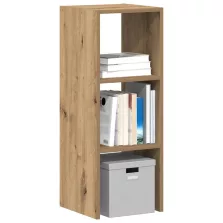   vidaXL kézműves tölgy szerelt fa könyvespolc halmozható 30x30x80 cm