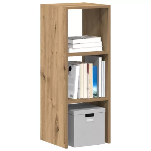 vidaXL kézműves tölgy szerelt fa könyvespolc halmozható 30x30x80 cm