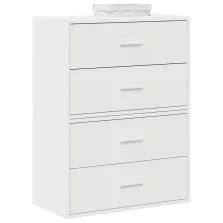   vidaXL 2 db fehér szerelt fa szekrény 2 fiókkal 60 x 31 x 40 cm