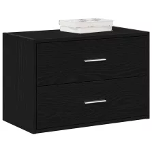   vidaXL fekete tölgy szerelt fa szekrény 2 fiókkal 60 x 31 x 40 cm