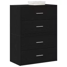   vidaXL 2 db fekete tölgy szerelt fa szekrény 2 fiókkal 60 x 31 x 40 cm
