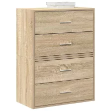   vidaXL 2 db sonoma tölgy szerelt fa szekrény 2 fiókkal 60 x 31 x 40 cm