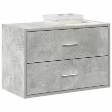   vidaXL betonszürke szerelt fa szekrény 2 fiókkal 60 x 31 x 40 cm