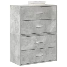   vidaXL szekrények 2 fiókkal 2 db betonszürke 60x31x40 cm gépelt fa
