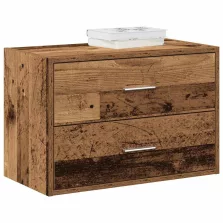   vidaXL antik fa színű szerelt fa szekrény 2 fiókkal 60 x 31 x 40 cm
