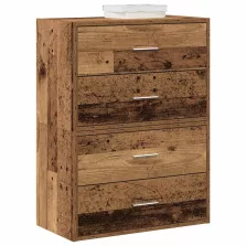   vidaXL 2 db antik fa szerelt fa szekrény 2 fiókkal 60 x 31 x 40 cm