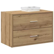   vidaXL kézműves tölgy színű szerelt fa szekrény 2 fiókkal 60x31x40 cm