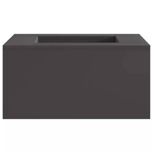 vidaXL Tűzrakóhely Négyzetes Fekete 60x60x30 cm Acél