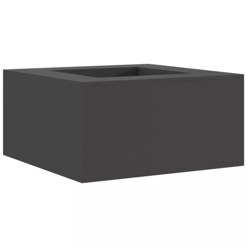 vidaXL Tűzrakóhely Négyzet Fekete 80x80x40 cm Acél