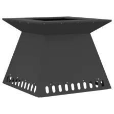 vidaXL Tűzrakó Fekete 60x60x50 cm Acél