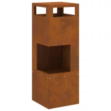 vidaXL Tűzrakóhely Négyzet 35x35x100 cm Viharvert Acél