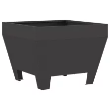 vidaXL Tűzrakóhely Négyzet Fekete 50x50x30 cm Acél