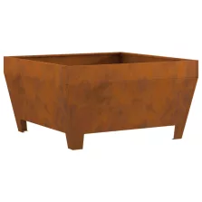 vidaXL Négyzet Tűzrakó 80x80x43 cm Esőálló Acél