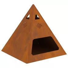   vidaXL Tűzrakóhely Piramis 50x50x51 cm Időjárásálló Acél