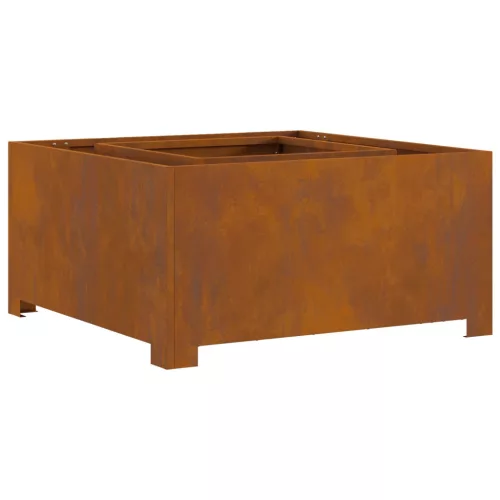 vidaXL Tűzrakóhely Négyzet 80x80x40 cm Viharvert Acél