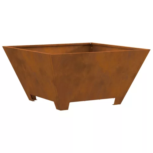 vidaXL Tűzrakóhely Négyzetes 60x60x30 cm Viharvert Acél