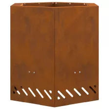   vidaXL Füstmentes Tűzhely Hatszögletű 48x48x51 cm Időjárásálló Acél