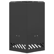   vidaXL Füstmentes Tűzrakó Heptagon Fekete 38x38x51 cm Acél