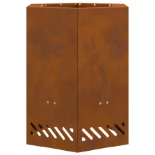   vidaXL Füstmentes Tűzrakóhely Hatszögletű 38x38x51 cm Időjárásálló Acél