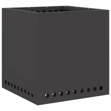   vidaXL Füstmentes Tűzrakóhely Négyzet Fekete 48x48x50 cm Acél