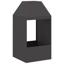 vidaXL Tűzrakóhely Fekete 50x50x100 cm Acél