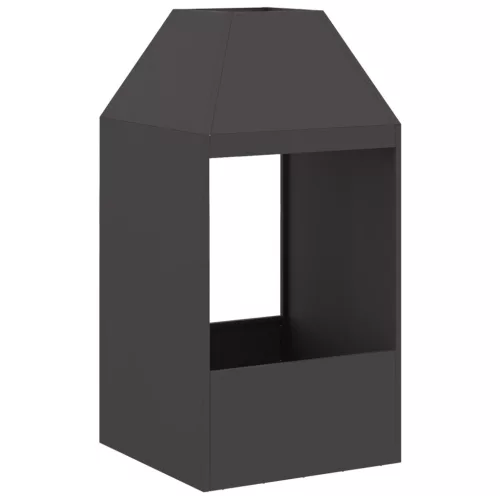 vidaXL Tűzrakóhely Fekete 50x50x100 cm Acél