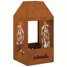 vidaXL Tűzrakó 50x50x100 cm Esőálló Acél