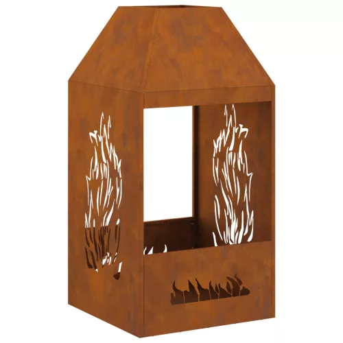 vidaXL Tűzrakó 50x50x100 cm Esőálló Acél