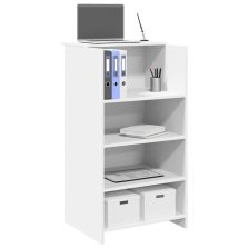 vidaXL recepciós pult fehér 55x50x103,5 cm szerelt fa