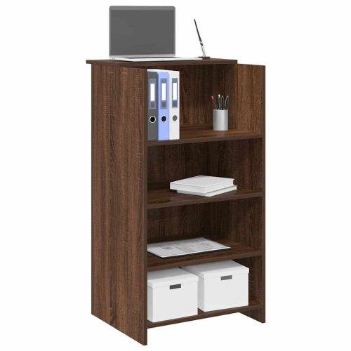 vidaXL recepciós pult barna tölgy 55x50x103,5 cm szerelt fa