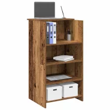 vidaXL recepciós pult antik fa 55x50x103,5 cm szerelt fa