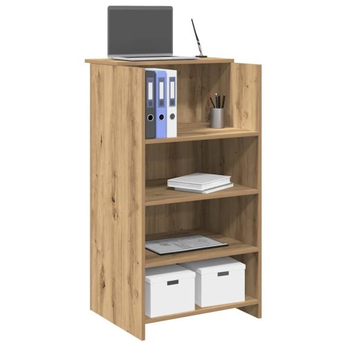 vidaXL recepciós pult kézműves tölgy 55x50x103,5 cm szerelt fa