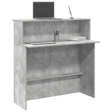  vidaXL recepciós pult betonszürke 100x50x103,5 cm szerelt fa