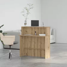   vidaXL recepciós pult kézműves tölgy 100x50x103,5 cm szerelt fa