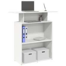 vidaXL recepciós pult fehér 100x40x104 cm szerelt fa